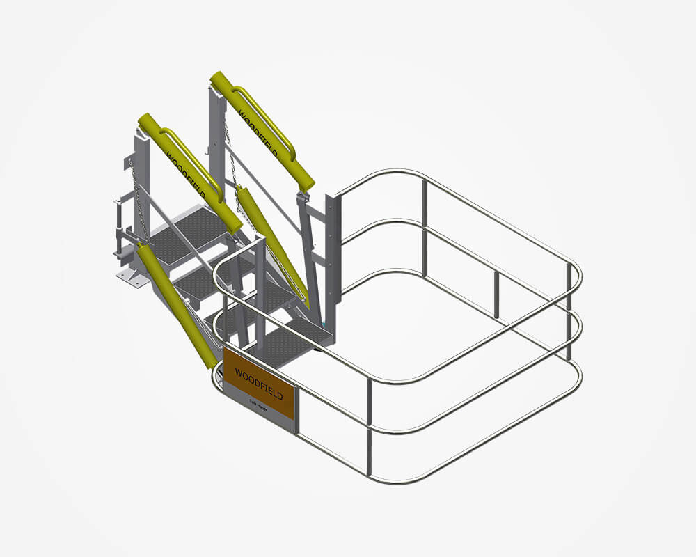 Escalera robusta de aluminio de plegado seguro Sitra